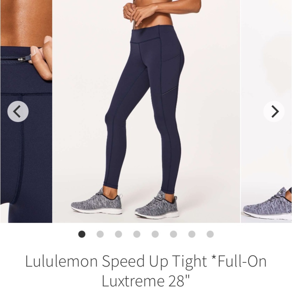 Lululemon NWT Speed Up Tight Full-On Brushed Luxtreme 28 Leggings Navy Blue
